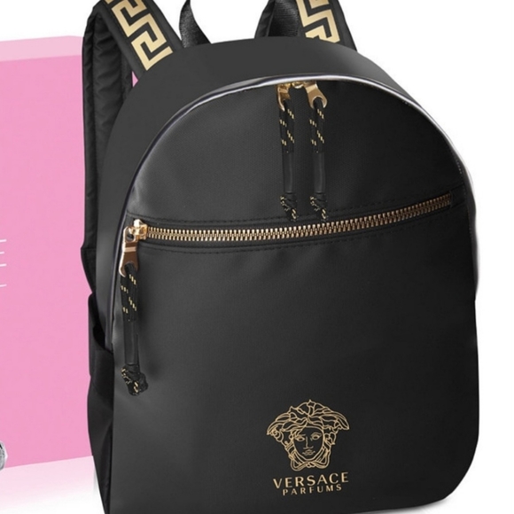 Versace Bags New Versace Parfums Authentic Black And Gold Backpack